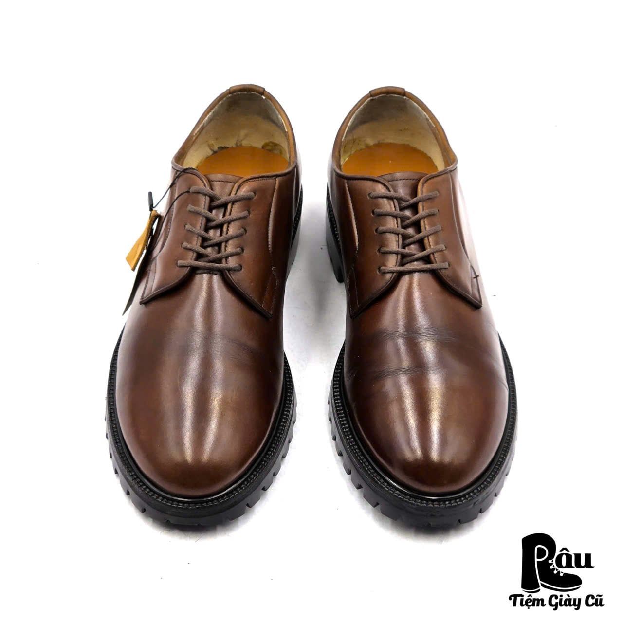  |SIZE 40| BROWN VIBRAM MONTAGNA DERBY SHOES Z40-8326 