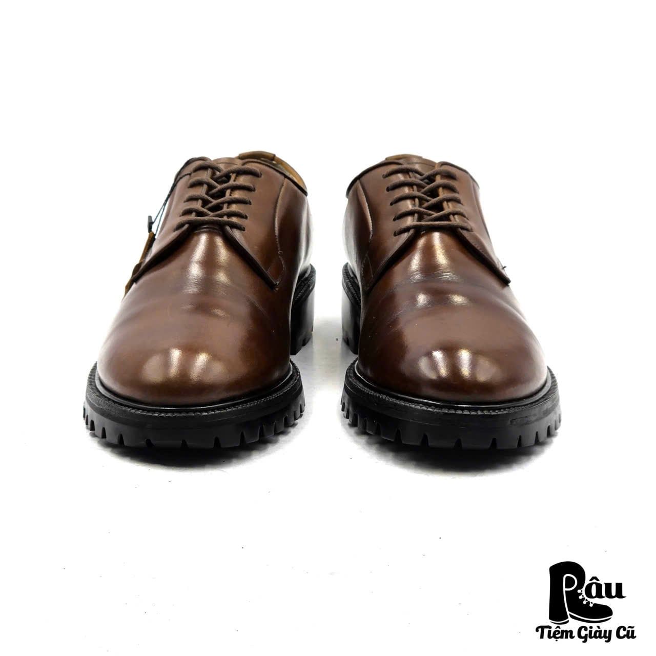  |SIZE 40| BROWN VIBRAM MONTAGNA DERBY SHOES Z40-8326 