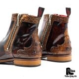  |SIZE 38.5| JEFFERY WEST MUSE SCARFACE K037 DOUBLE SIDE-ZIP ANKLE BOOT Z38.5-8332 
