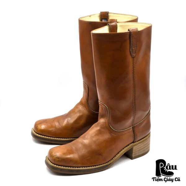  |SIZE 43.5| DINGO VINTAGE 7282 BROWN CAMPUS BOOT Z43.5-8346 