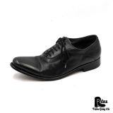  |SIZE 42| N.D.C HANDMADE BLACK POINTED 6-EYE OXFORD SHOES Z42-8354 