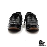  |SIZE 42| N.D.C HANDMADE BLACK POINTED 6-EYE OXFORD SHOES Z42-8354 