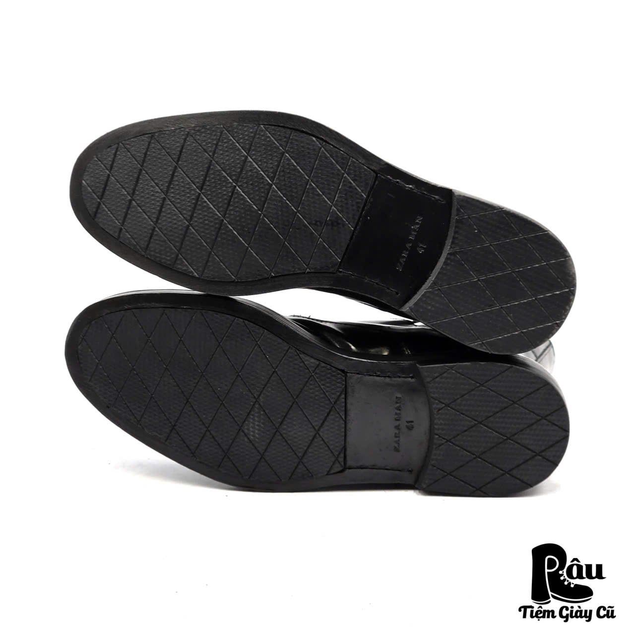  |SIZE 39| ZARA BLACK PATENT DOUBLE MONKSTRAP LACE-UP BOOT Z39-8347 