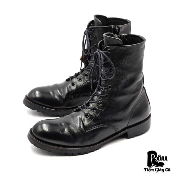  |SIZE 40| AMERICAN RAG CIE X MARCHERCHER MC-99AR BLACK SIDE-ZIP LACE-UP BOOT Z40-8352 