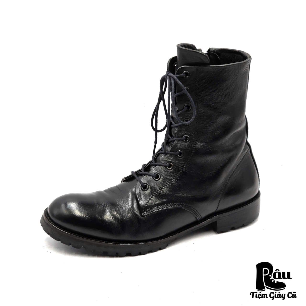  |SIZE 40| AMERICAN RAG CIE X MARCHERCHER MC-99AR BLACK SIDE-ZIP LACE-UP BOOT Z40-8352 