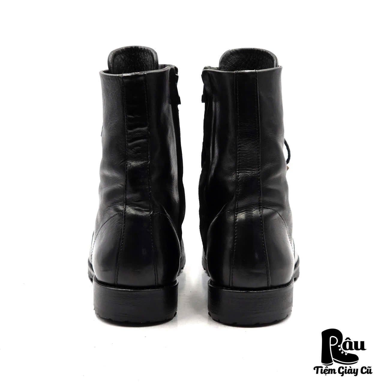  |SIZE 40| AMERICAN RAG CIE X MARCHERCHER MC-99AR BLACK SIDE-ZIP LACE-UP BOOT Z40-8352 