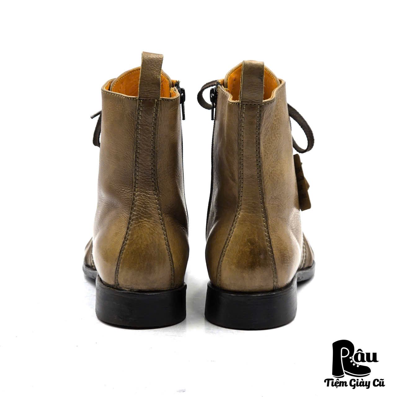  |SIZE 40| HAWKINS 5180 PROTAMODA UOMO STACKED SIDE-ZIP LACE-UP BOOT Z40-8369 