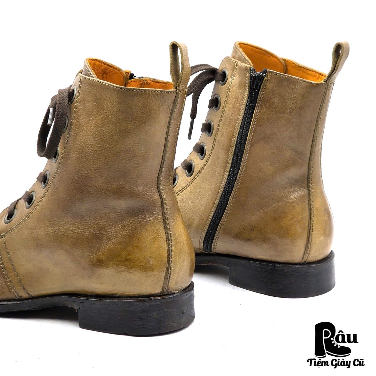  |SIZE 40| HAWKINS 5180 PROTAMODA UOMO STACKED SIDE-ZIP LACE-UP BOOT Z40-8369 
