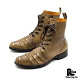  |SIZE 40| HAWKINS 5180 PROTAMODA UOMO STACKED SIDE-ZIP LACE-UP BOOT Z40-8369 