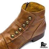  |SIZE 40| JO GHOST 1224 BROWN BUTTON SIDE-ZIP ANKLE BOOT Z40-8356 