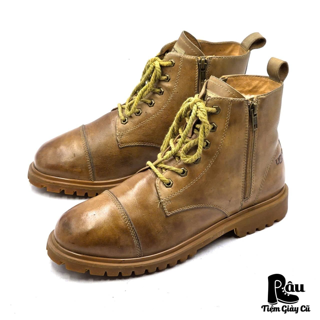  |SIZE 43| UGG DOUBLE SIDE-ZIP FUR-LINED LACE-UP BOOT Z43-8368 