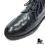  |SIZE 41| CARVEN NAVY BLUE LUG SOLE LACE-UP BOOT Z41-8358 