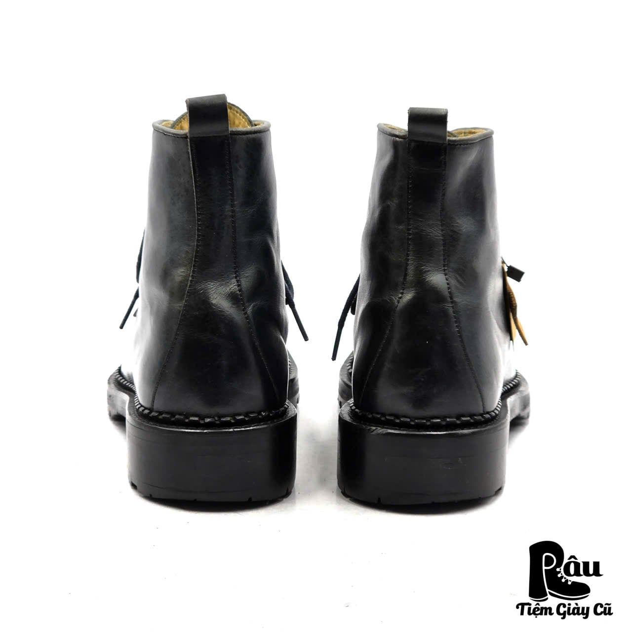  |SIZE 41| CARVEN NAVY BLUE LUG SOLE LACE-UP BOOT Z41-8358 