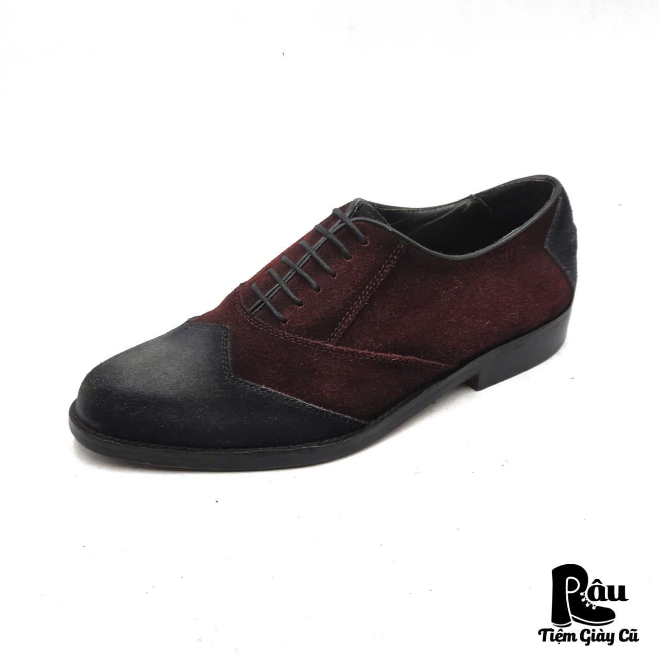  |SIZE 38| JEFFERSON & CO VINTAGE ITALIAN TWO TONE OXFORD DRESS SHOES AX38-8220 