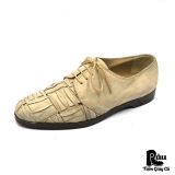  |SIZE 39| VITTORIO CARINI BARASSI VINTAGE ITALIAN NUBUCK WOVEN DERBY SHOES AX39-8340 