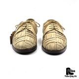  |SIZE 39| VITTORIO CARINI BARASSI VINTAGE ITALIAN NUBUCK WOVEN DERBY SHOES AX39-8340 
