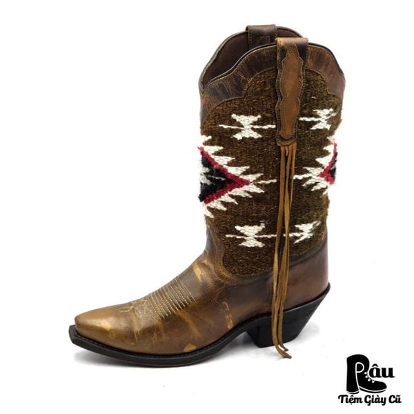  |SIZE 37| LAREDO 52376 LADIES BAILEY HONEY BROWN SNIP TOW COWBOY BOOT Z37-8379 