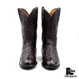  |SIZE 42| LUCCHESE 1883 NV8812C2 DARK CHERRY OSTRICH COWBOY BOOT Z42-8383 