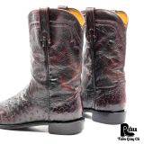  |SIZE 42| LUCCHESE 1883 NV8812C2 DARK CHERRY OSTRICH COWBOY BOOT Z42-8383 