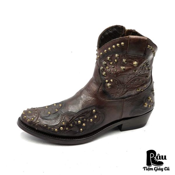  |SIZE 41| ASH KENDRA STUDS SIDE-ZIP WESTERN BOOT Z41-8380 