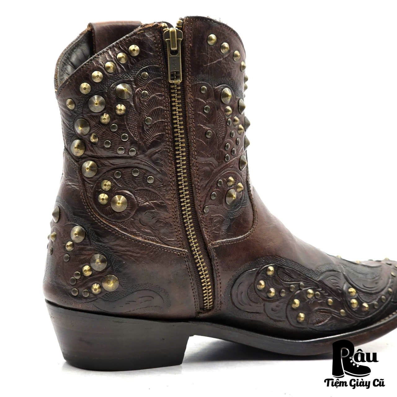  |SIZE 41| ASH KENDRA STUDS SIDE-ZIP WESTERN BOOT Z41-8380 