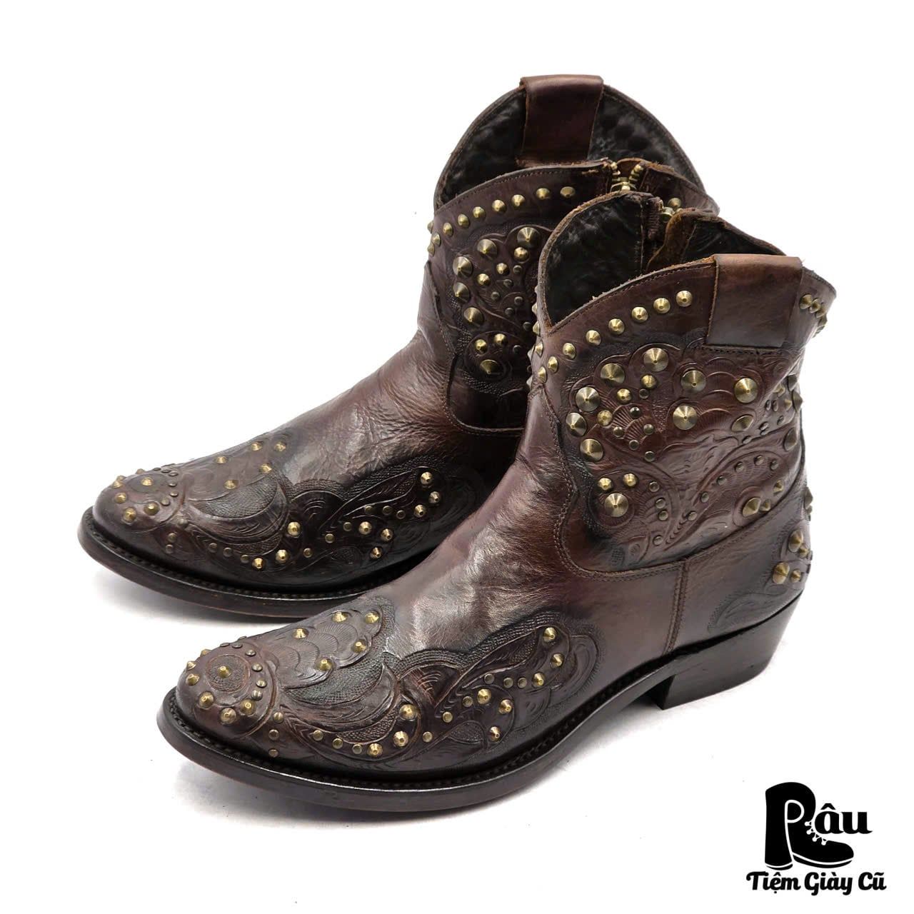  |SIZE 41| ASH KENDRA STUDS SIDE-ZIP WESTERN BOOT Z41-8380 