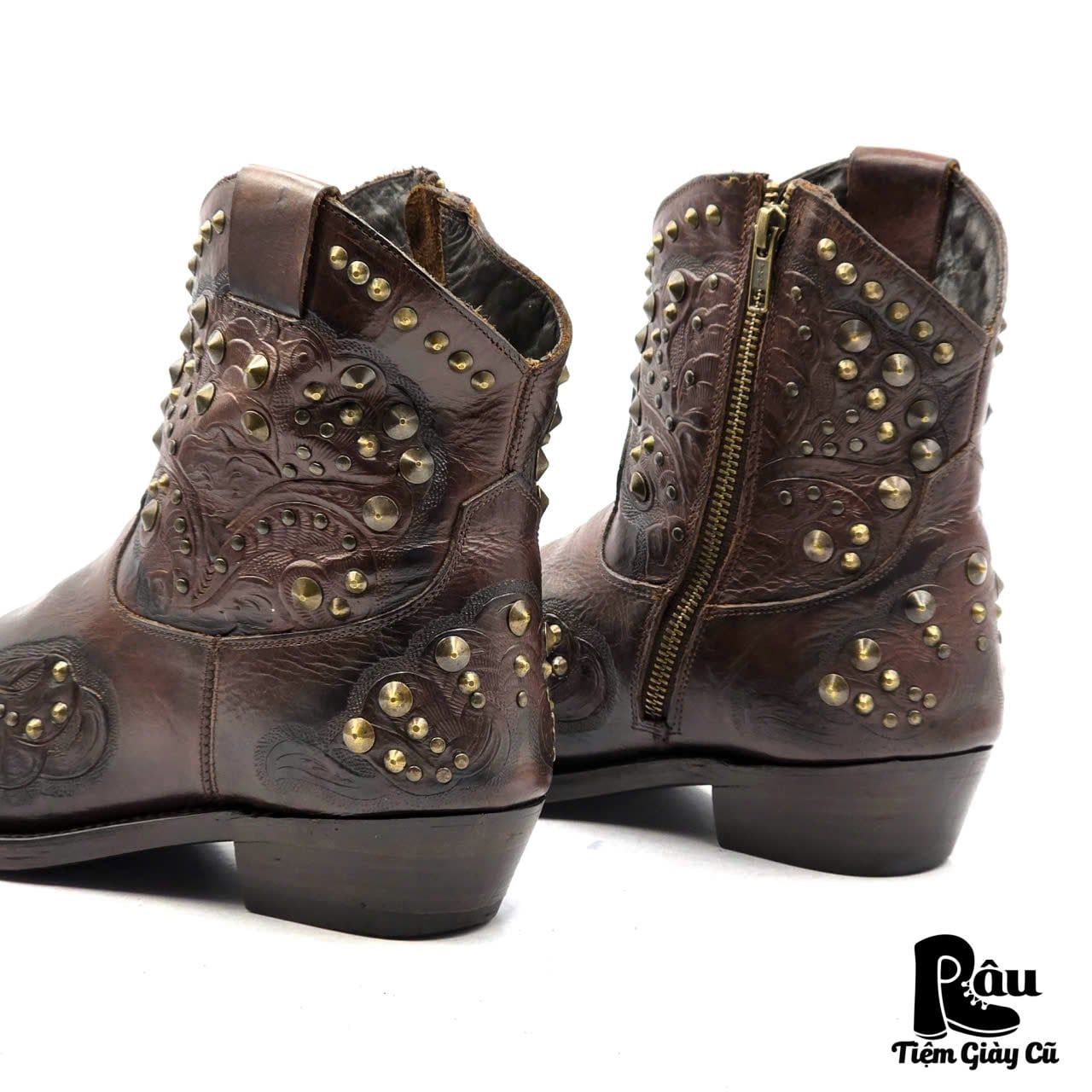  |SIZE 41| ASH KENDRA STUDS SIDE-ZIP WESTERN BOOT Z41-8380 