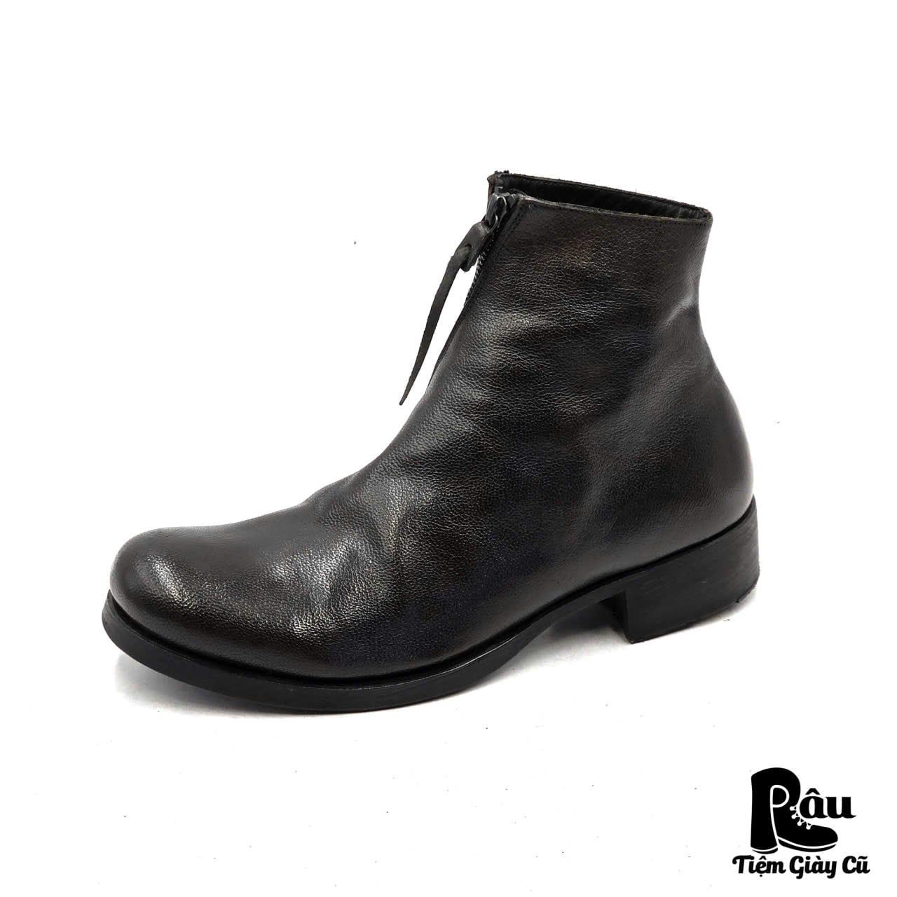  |SIZE 38.5| MA+ BY MAURIZIO AMADEI S1G2Z SIDE-ZIP SHORT BOOT KG38.5-8176 