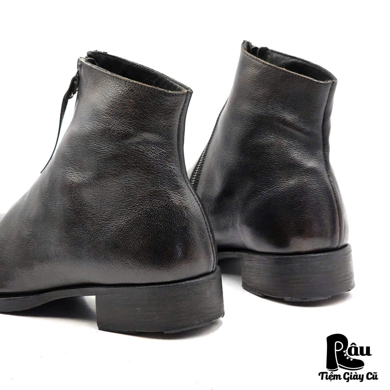  |SIZE 38.5| MA+ BY MAURIZIO AMADEI S1G2Z SIDE-ZIP SHORT BOOT KG38.5-8176 
