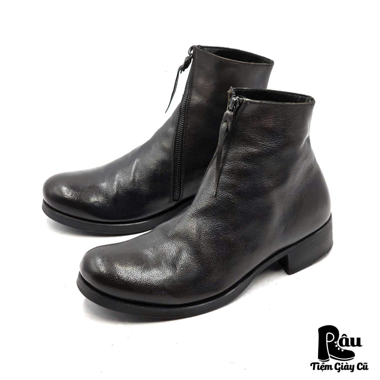  |SIZE 38.5| MA+ BY MAURIZIO AMADEI S1G2Z SIDE-ZIP SHORT BOOT KG38.5-8176 