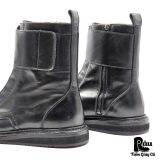  |SIZE 39| PORTS 1961 RUNWAY FALL 2017 MENSWEAR BLACK VELCRO CLOSURE LACE-UP BOOT Z39-8362 