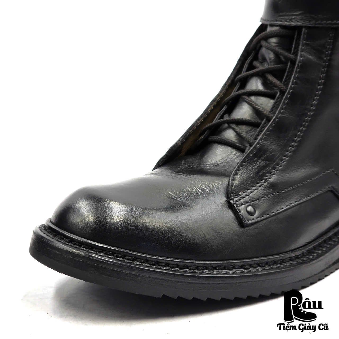  |SIZE 39| PORTS 1961 RUNWAY FALL 2017 MENSWEAR BLACK VELCRO CLOSURE LACE-UP BOOT Z39-8362 