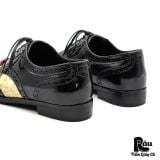  |SIZE 39| DOLCE & GABBANA CRYSTAL EMBELLISHED BLACK BROGUE OXFORDS SHOES Z39-8363 