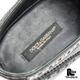  |SIZE 39| DOLCE & GABBANA CRYSTAL EMBELLISHED BLACK BROGUE OXFORDS SHOES Z39-8363 