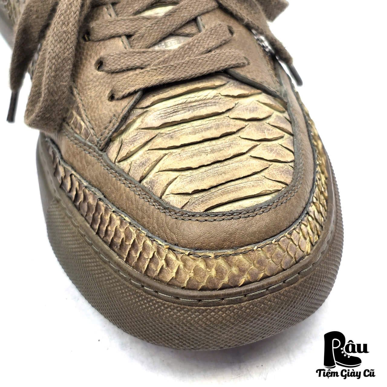  |SIZE 39| JEAN-BAPTISTE RAUTUREAU 8744 PYTHON-SKIN LOW TRAINERS SHOES Z39-8357 