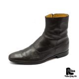  |SIZE 38.5| GUCCI 181825 VINTAGE WINGTIP SIDE-ZIP ANKLE BOOT Z38.5-8394 