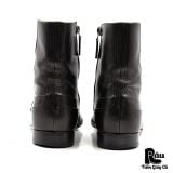  |SIZE 38.5| GUCCI 181825 VINTAGE WINGTIP SIDE-ZIP ANKLE BOOT Z38.5-8394 