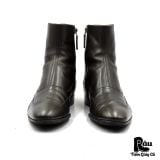  |SIZE 38.5| GUCCI 181825 VINTAGE WINGTIP SIDE-ZIP ANKLE BOOT Z38.5-8394 