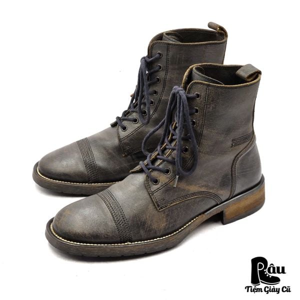  |SIZE 43| CLUB SHOES DISTRESSED HAND-SCUFFED LACE-UP BOOT Z43-8397 