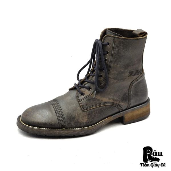  |SIZE 43| CLUB SHOES DISTRESSED HAND-SCUFFED LACE-UP BOOT Z43-8397 