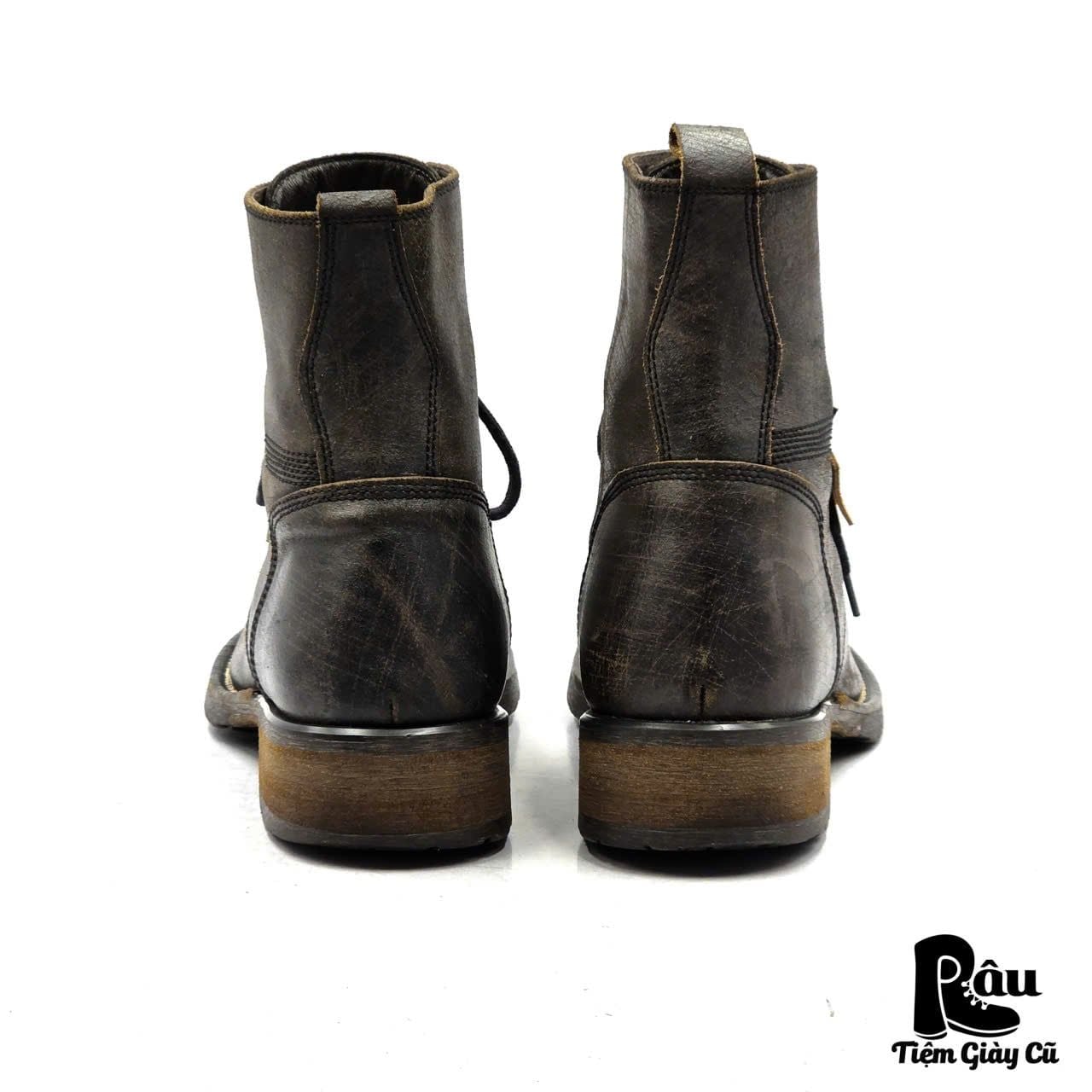  |SIZE 43| CLUB SHOES DISTRESSED HAND-SCUFFED LACE-UP BOOT Z43-8397 