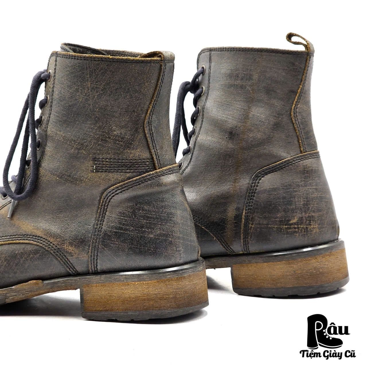  |SIZE 43| CLUB SHOES DISTRESSED HAND-SCUFFED LACE-UP BOOT Z43-8397 