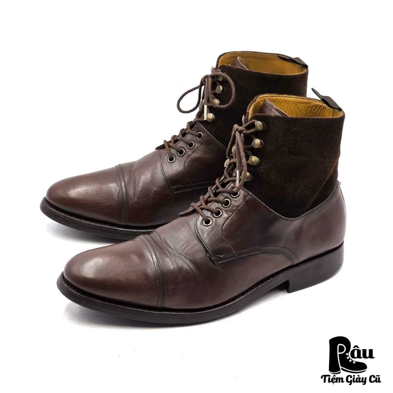  |SIZE 42| BERWICK 1707 978 CAP TOE TWO-TONE LACE-UP BOOT Z42-8396 