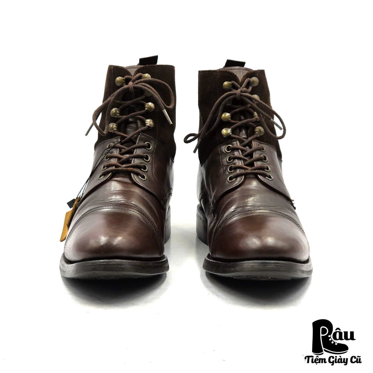 |SIZE 42| BERWICK 1707 978 CAP TOE TWO-TONE LACE-UP BOOT Z42-8396 