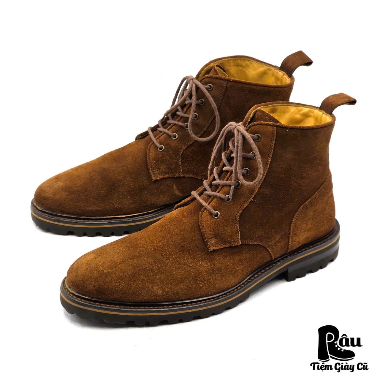  |SIZE 42| CRUZ DE PEDRA 1279 TOBACCO SUEDE EXTRALIGHT LACE-UP BOOT Z42-8398 