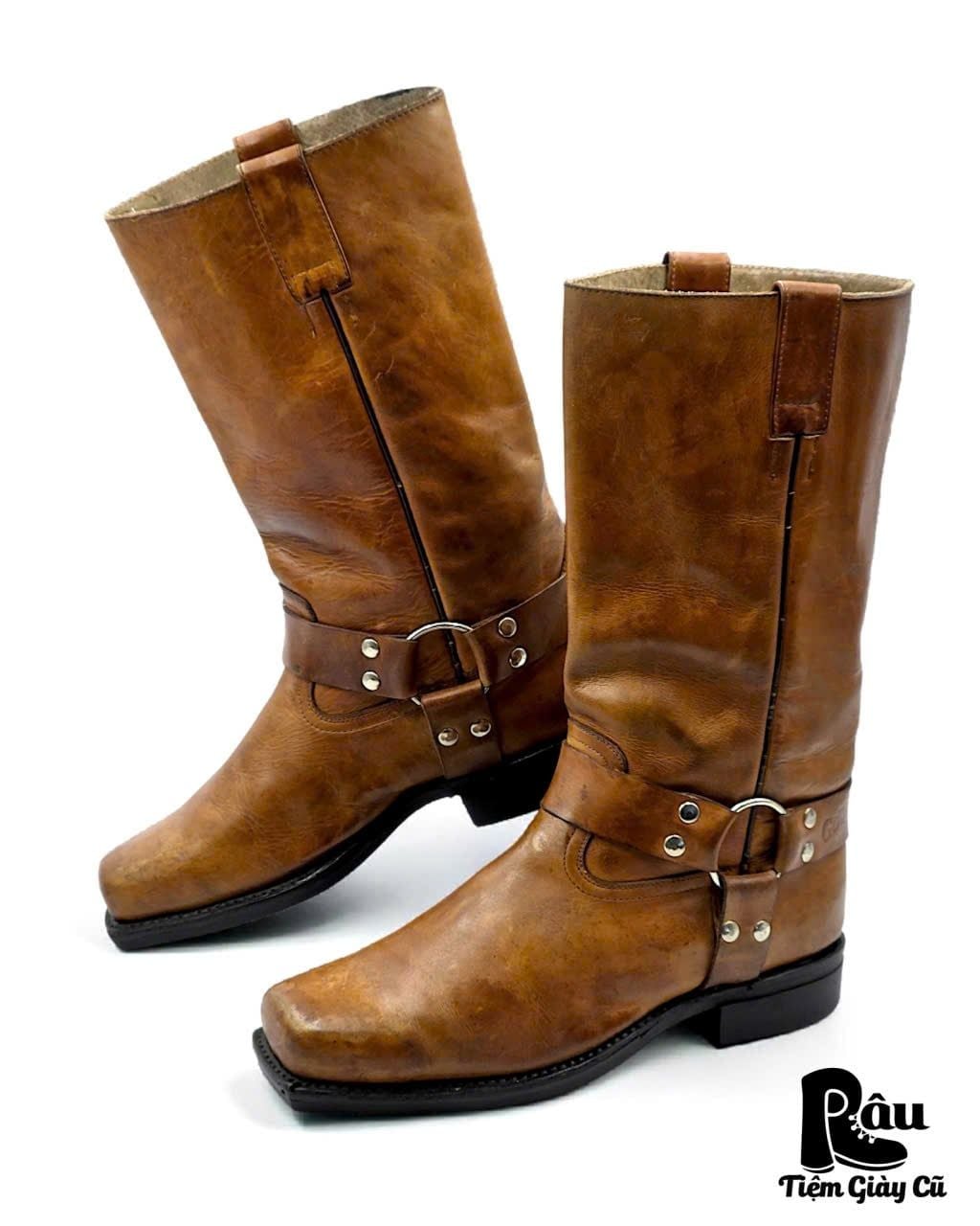  |SIZE 42| GO'WEST VINTAGE BROWN HARNESS BOOT Z42-8407 