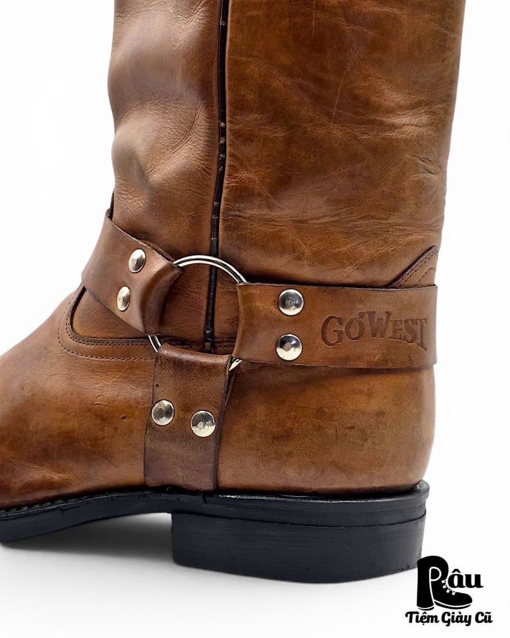  |SIZE 42| GO'WEST VINTAGE BROWN HARNESS BOOT Z42-8407 