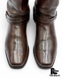  |SIZE 43| VINTAGE DARK BROWN HARNESS BOOT Z43-8408 