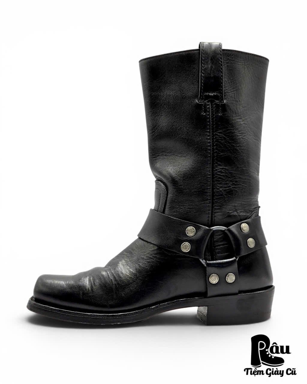 |SIZE 37| SENDRA 1918 PETE PULL OIL BLACK HARNESS BOOT Z37-8401 