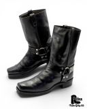  |SIZE 45.5| VINTAGE BLACK HARNESS BOOT (AVONITE HYPALON SOLE) Z45.5-8416 